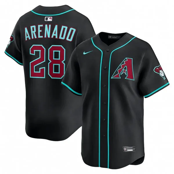 Youth Arizona Diamondbacks #28 Nolan Arenado Nike Black Alternate Limited Jersey