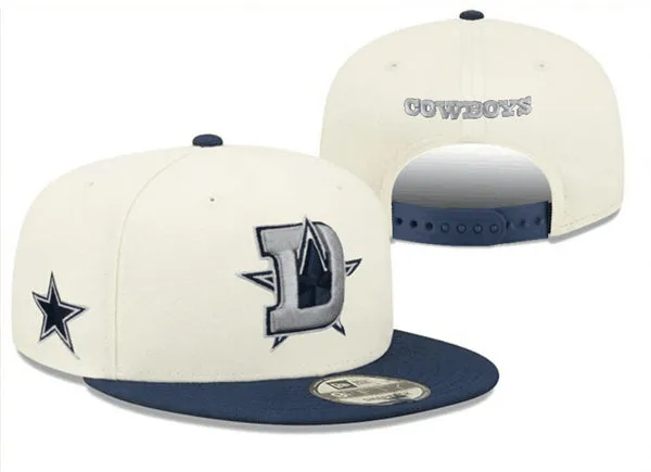 Dallas Cowboys Cream Navy Legacy True Snapback Hat GS26032011 (6)