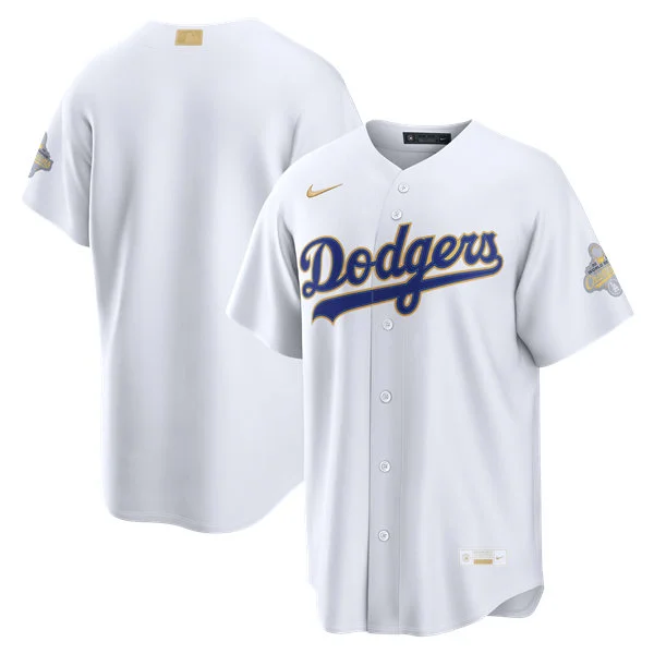 Youth Los Angeles Dodgers Blank Nike 2026 White Gold Collection Stadium Limited Team Jersey