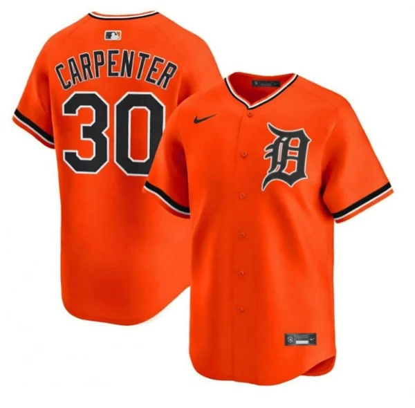 Men's Detroit Tigers #30 Kerry Carpenter Nike 2026 Orange Alternate Limited Jersey