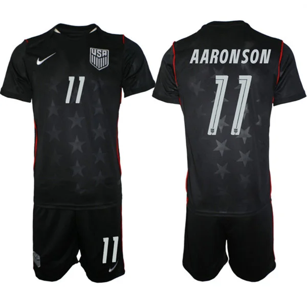 Mens USA National Team #11 Brenden Aaronson Away Navy 2026 FIFA World Cup Soccer Jersey Kit