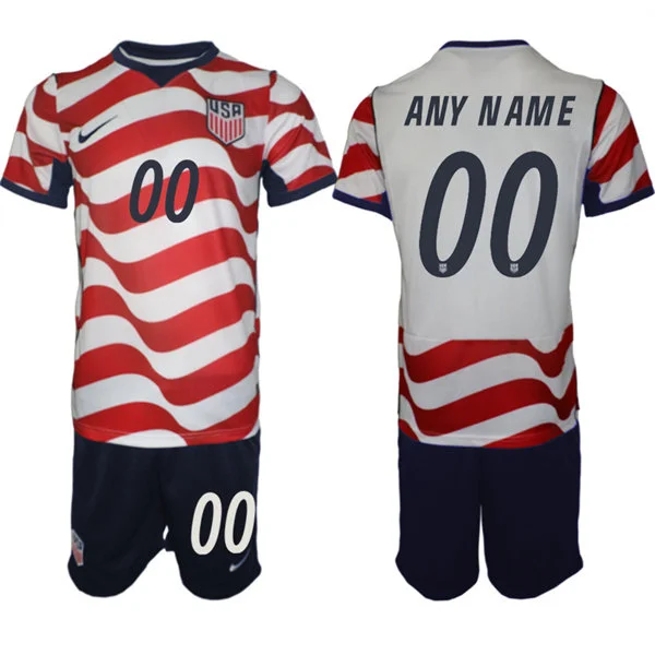 Mens USA National Team White Home 2026 FIFA World Cup Soccer Custom Jersey Kit