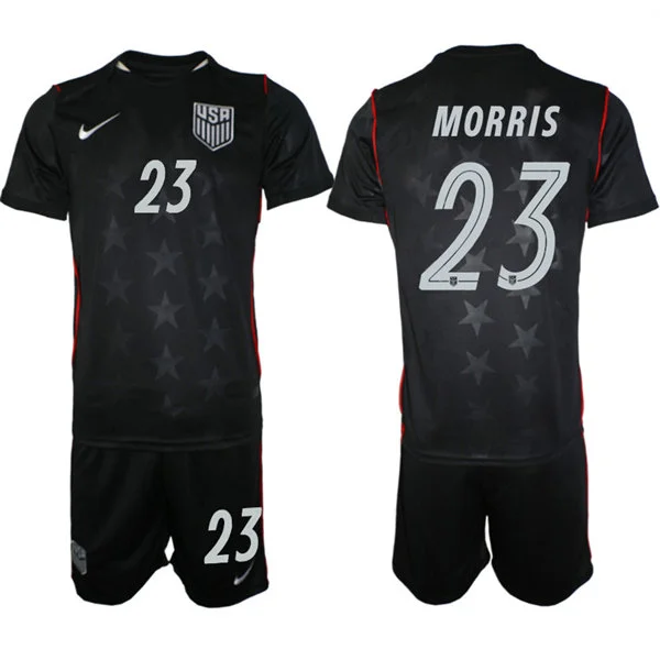 Mens USA National Team #23 Aidan Morris Away Navy 2026 FIFA World Cup Soccer Jersey Kit