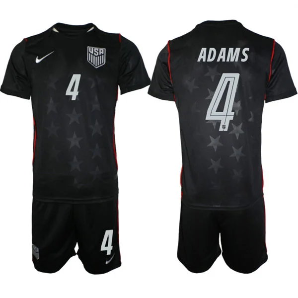 Mens USA National Team #4 Tyler Adams Away Navy 2026 FIFA World Cup Soccer Jersey Kit