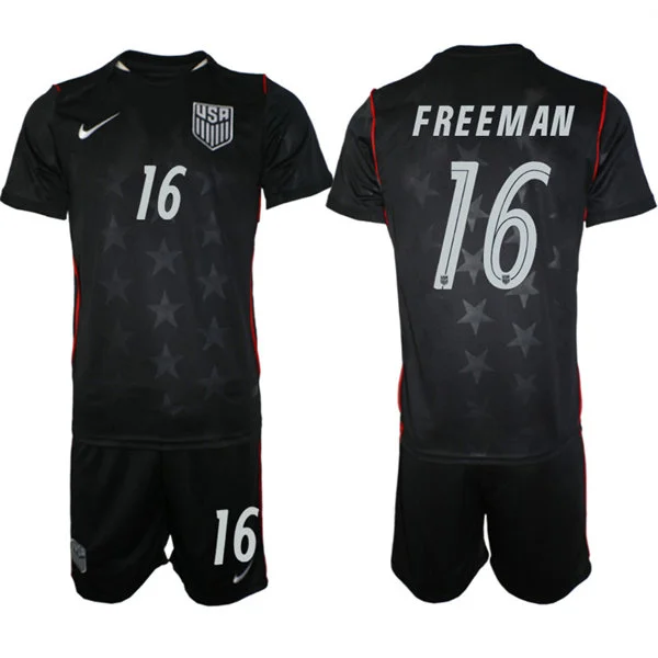 Mens USA National Team #16 Alex Freeman Away Navy 2026 FIFA World Cup Soccer Jersey Kit