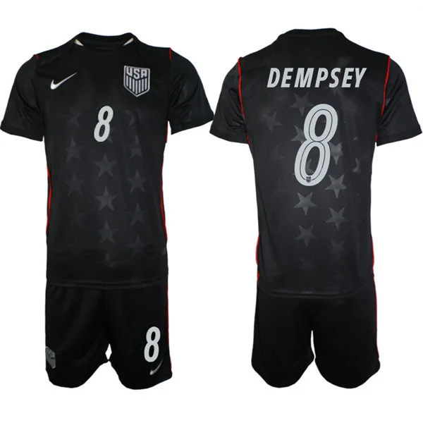 Mens USA National Team #8 Clint Dempsey Away Navy 2026 FIFA World Cup Soccer Jersey Kit