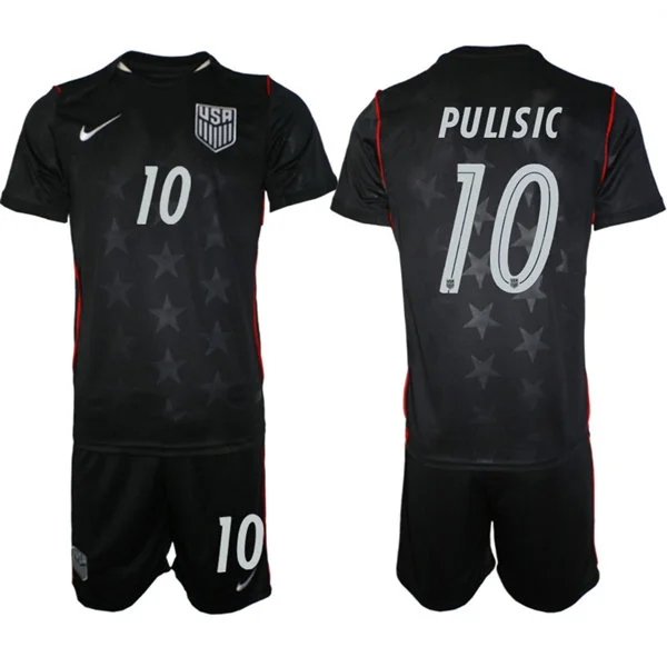 Mens USA National Team #10 Christian Pulisic Away Navy 2026 FIFA World Cup Soccer Jersey Kit