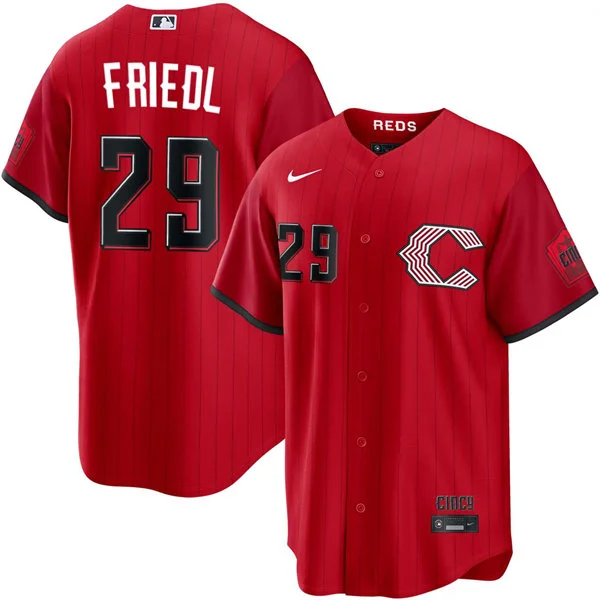 Men's Cincinnati Reds #29 TJ Friedl Nike 2026 All-Red City Connect Limited Jersey