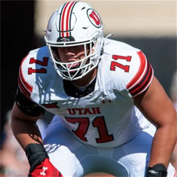 Utah Utes #71 Caleb Lomu 2025 XII White College Football Game Jersey