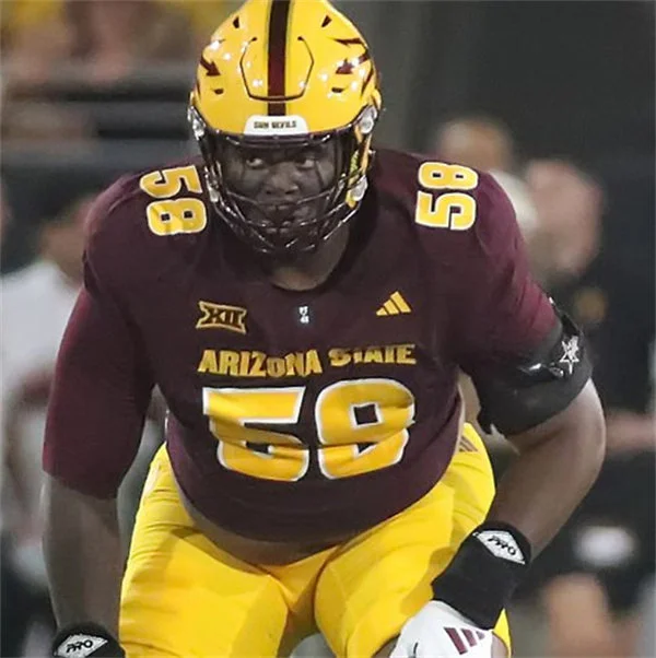 Arizona State Sun Devils #58 Max Iheanachor 2025 XII Maroon Football Game Jersey