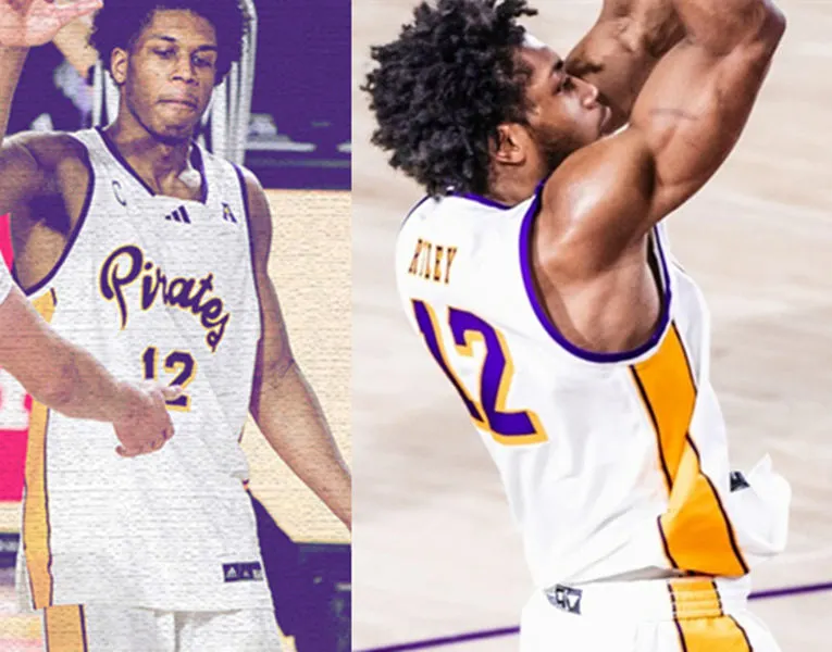 East Carolina Pirates #12 Jordan Riley 2026 White Basketball Game Jersey