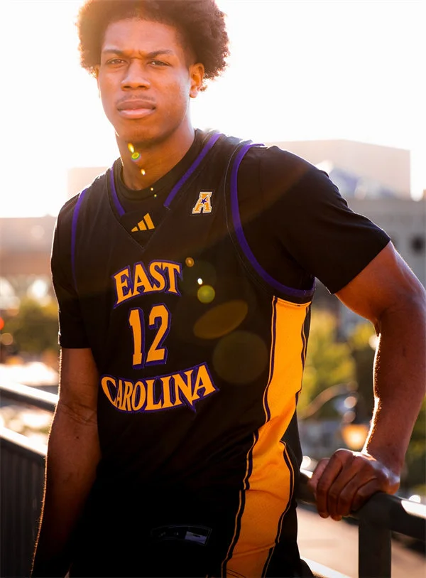 East Carolina Pirates #12 Jordan Riley 2026 Black Basketball Game Jersey