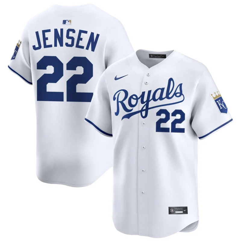 Mens Kansas City Royals #22 Carter Jensen Nike Home White Limited Jersey