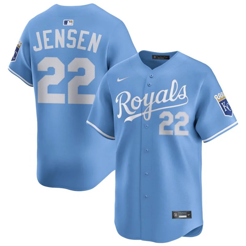 Mens Kansas City Royals #22 Carter Jensen Nike Light Blue Alternate Limited Jersey