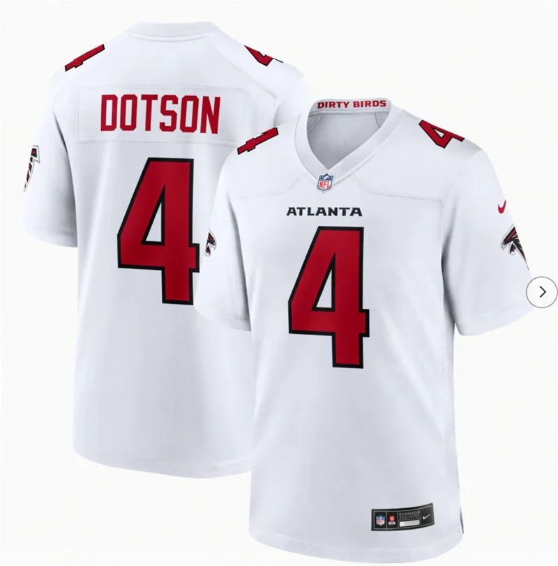 Men's Atlanta Falcons #4 Jahan Dotson Nike 2026 White Vapor F.U.S.E. Limited Jersey