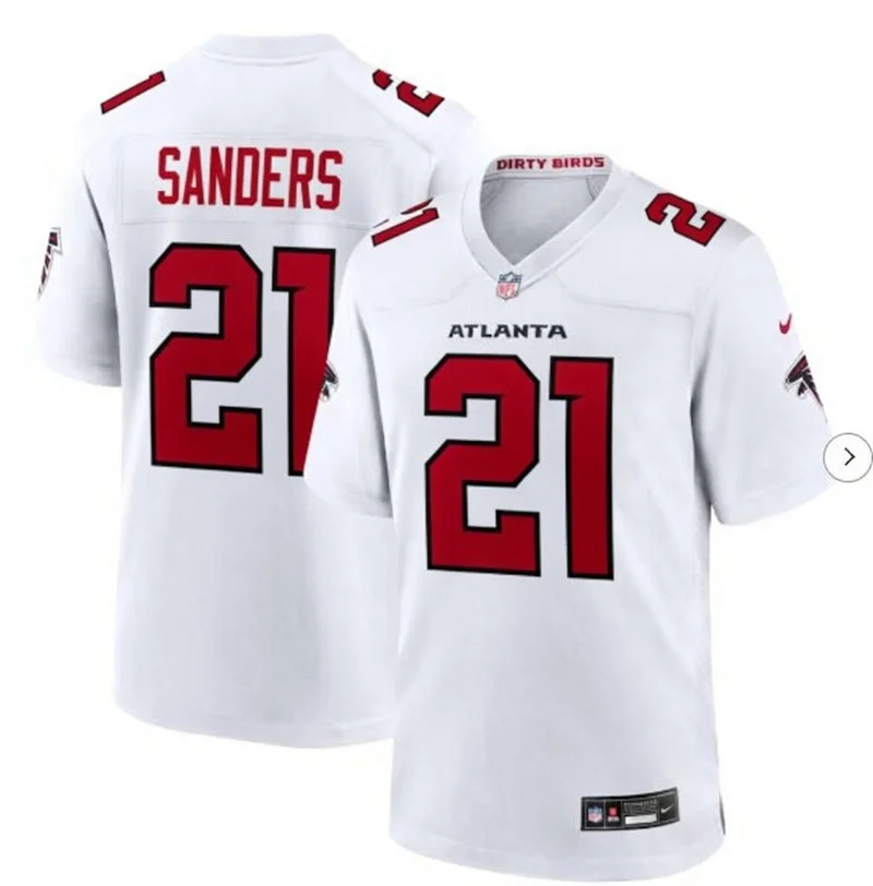 Men's Atlanta Falcons Retired Player #21 Deion Sanders Nike 2026 White Vapor F.U.S.E. Limited Jersey