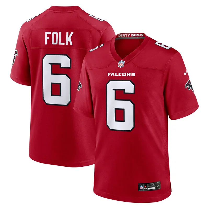 Men's Atlanta Falcons #6 Nick Folk Nike 2026 Red Alternate Vapor F.U.S.E. Limited Jersey