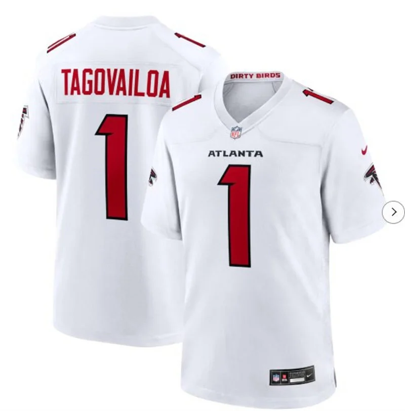 Youth Atlanta Falcons #1 Tua Tagovailoa Nike 2026 White Limited Jersey