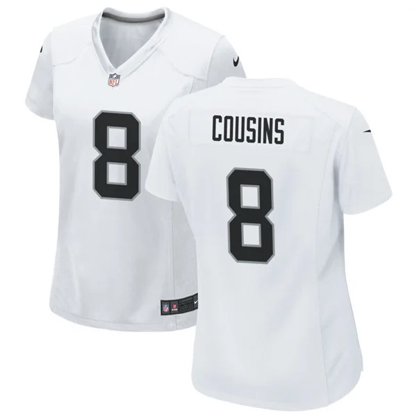 Women's Las Vegas Raiders #8 Kirk Cousins Nike White Limited Player Jersey