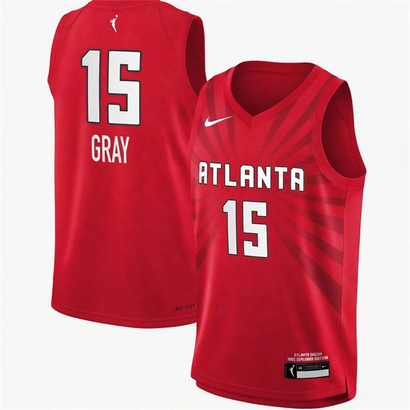 Atlanta Dream #15 Allisha Gray Red Explorer Edition Victory Player Jersey