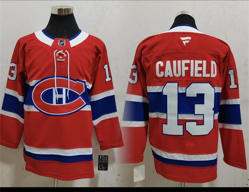 Youth Montreal Canadiens #13 Cole Caufield Fanatics Home Red Jersey