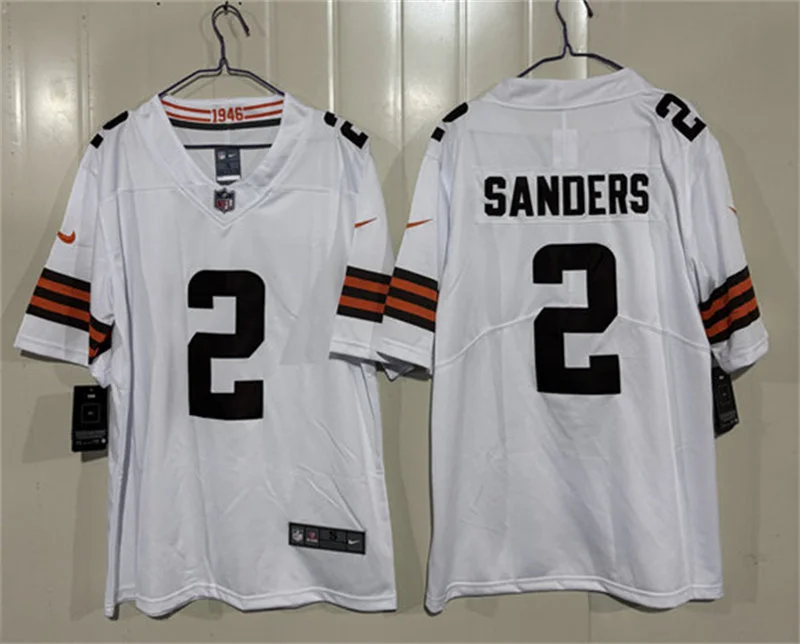 Womens Cleveland Browns #2 Shedeur Sanders Nike White Vapor Vapor Limited Jersey