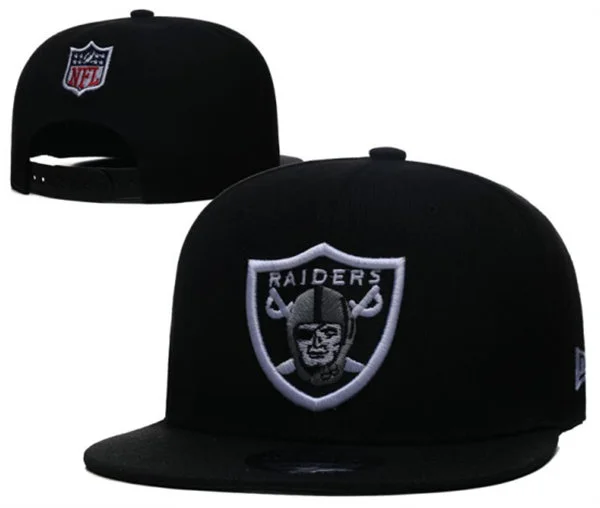 Las Vegas Raiders Classic Shield Black Snapback Hat GS2604 (13)