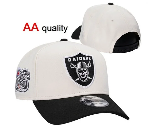 Las Vegas Raiders White Black Snapback Hat - Classic Shield YD316210(2)