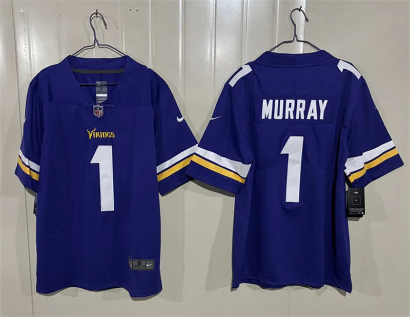 Men's Minnesota Vikings #1 Kyler Murray Nike Purple F.U.S.E. Vapor Limited Jersey