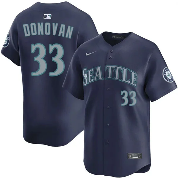 Men's Seattle Mariners #33 Brendan Donovan Nike Navy Alternate Limited Jersey