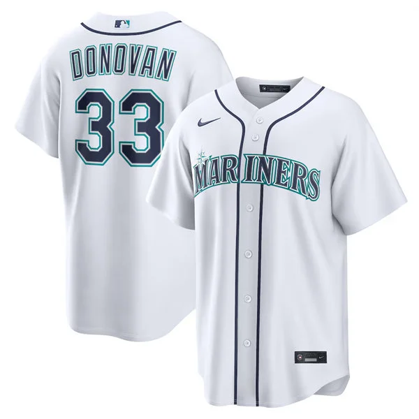 Men's Seattle Mariners #33 Brendan Donovan Nike White Home Limited Jersey