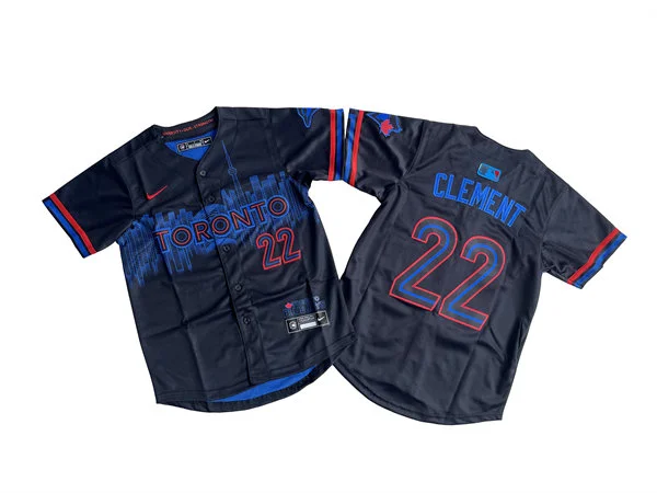 Youth Toronto Blue Jays #22 Ernie Clement Nike Black 2024 City Connect Limited Player Jersey