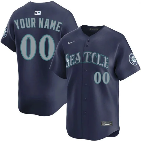 Seattle Mariners Custom Nike Navy Alternate Limited Jersey