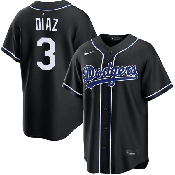 Mens Los Angeles Dodgers #3 Edwin Diaz 2026 Black Carbon Fashion Limited Jersey