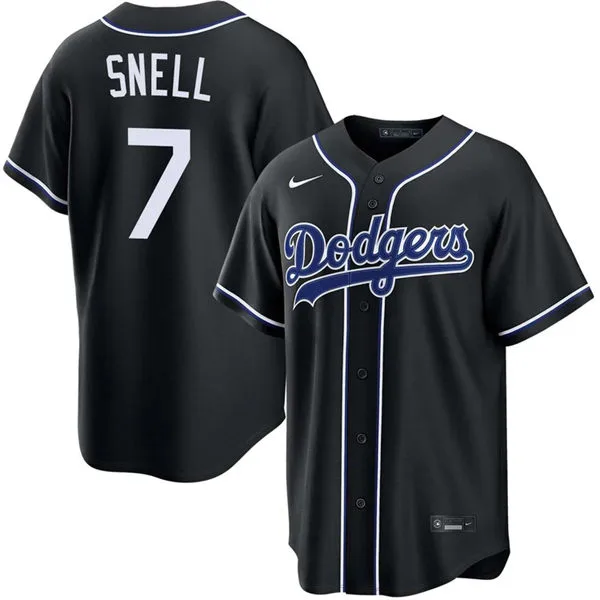 Mens Los Angeles Dodgers #7 Blake Snell 2026 Black Carbon Fashion Limited Jersey