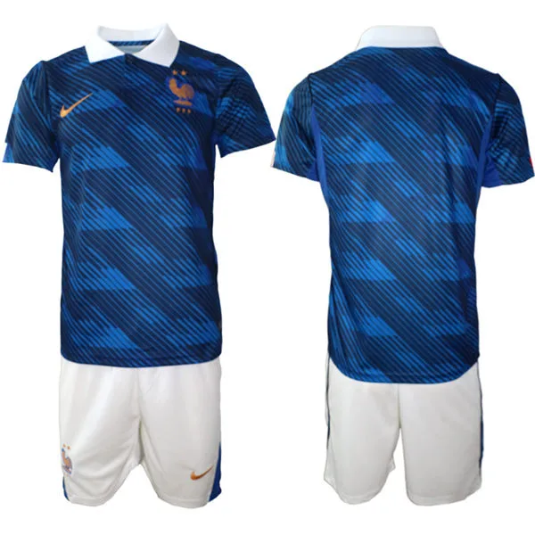 Mens France National Blank Blue Home 2026 FIFA World Cup Soccer Team Jersey