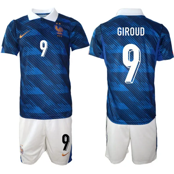 Mens France National Team #9 Olivier Giroud Home Blue 2026 FIFA World Cup Soccer Jersey