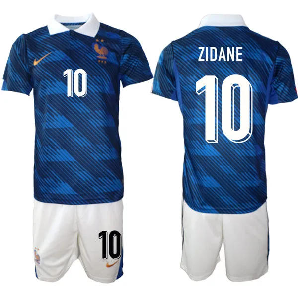 Mens France National Team #10 Zinedine Zidane Home Blue 2026 FIFA World Cup Soccer Jersey