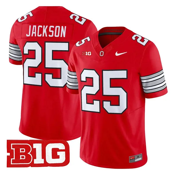 Men's Ohio State Buckeyes #25 Bo Jackson 2026 Scarlet Rush F.U.S.E Limited Football Jersey