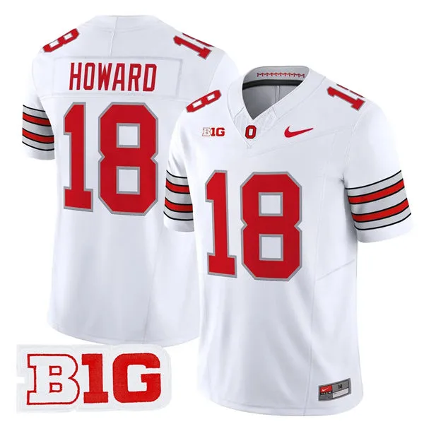 Men's Ohio State Buckeyes #18 Will Howard 2026 White Sub Zero F.U.S.E Limited Football Jersey