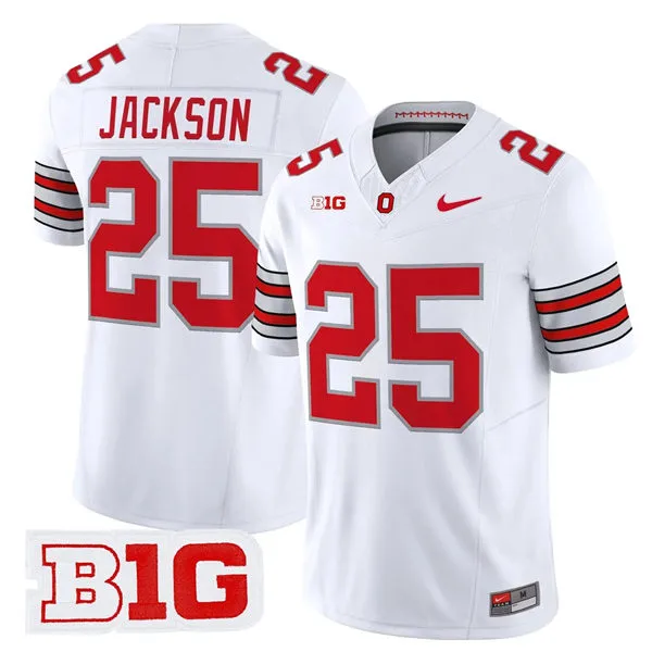 Men's Ohio State Buckeyes #25 Bo Jackson 2026 White Sub Zero F.U.S.E Limited Football Jersey