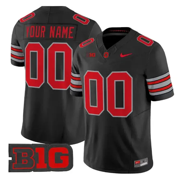 Ohio State Buckeyes Custom 2026 Black Tunnel Vision F.U.S.E Limited Football Jersey