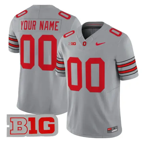 Ohio State Buckeyes Custom 2026 Gray F.U.S.E Limited Football Jersey