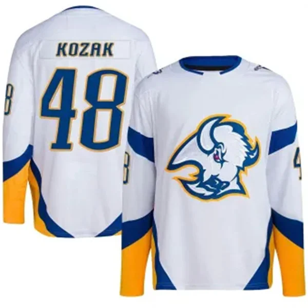 Men's Buffalo Sabres #48 Tyson Kozak White 2021 Reverse Retro 2.0 Jersey