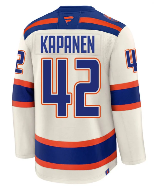 Men's Edmonton Oilers #42 Kasperi Kapanen Cream Alternate Oil Country Jersey