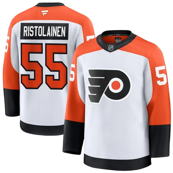 Mens Philadelphia Flyers #55 Rasmus Ristolainen Fanatics White Away Premium Jersey