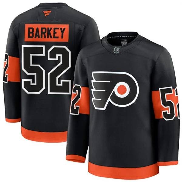 Mens Philadelphia Flyers #52 Denver Barkey Fanatics Black Alternate Premium Jersey