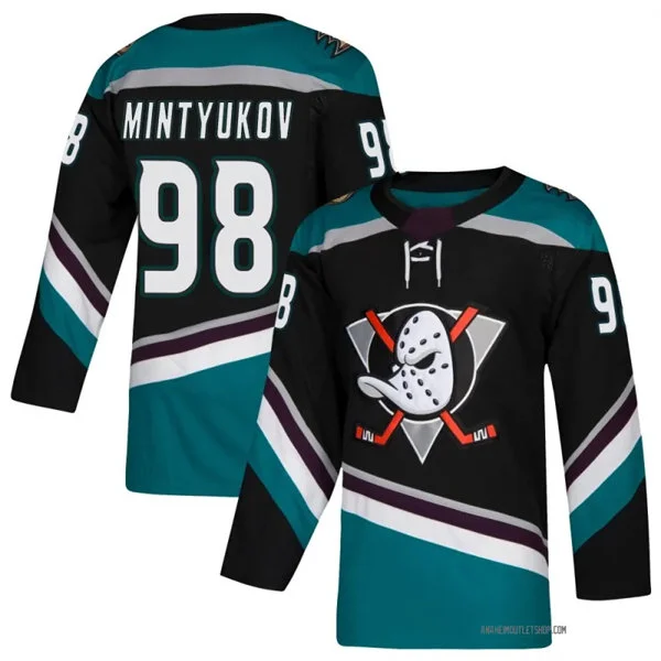 Mens Anaheim Ducks #98 Pavel Mintyukov Fanatics Black Alternate Premium Jersey