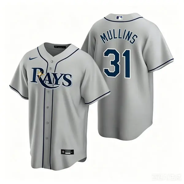 Mens Tampa Bay Rays #31 Cedric Mullins Nike Away Gray Limited Jersey