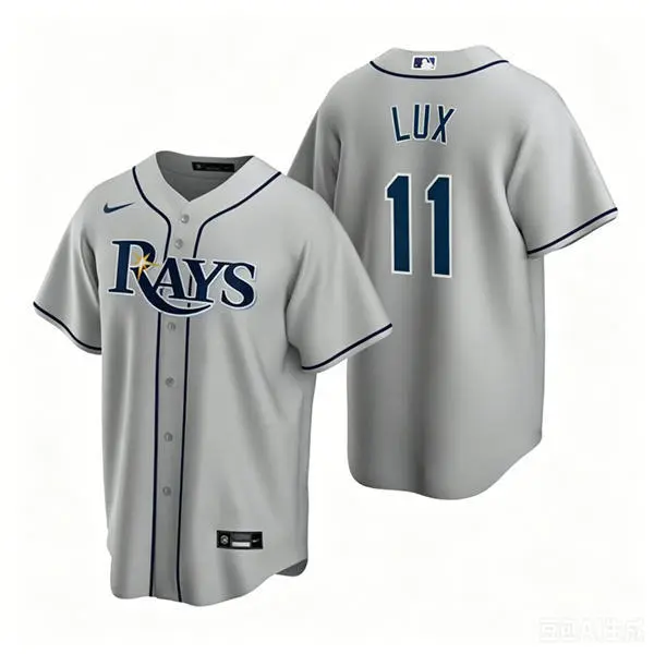 Mens Tampa Bay Rays #11 Gavin Lux Nike Away Gray Limited Jersey